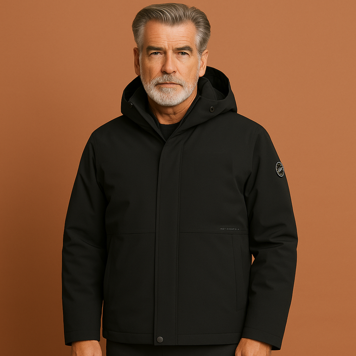 Stijlvolle heren winterjas, waterdicht en ademend, met comfortabele regular fit voor koud winterweer.