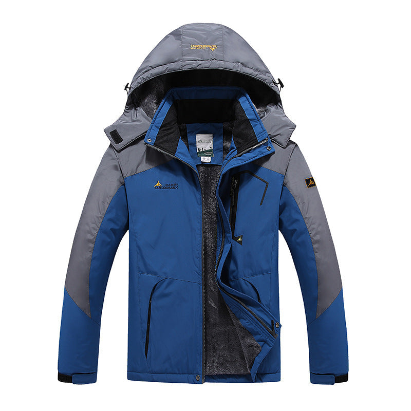 Heren waterdichte parka met afneembare capuchon, perfect voor winterse omstandigheden en outdoor.