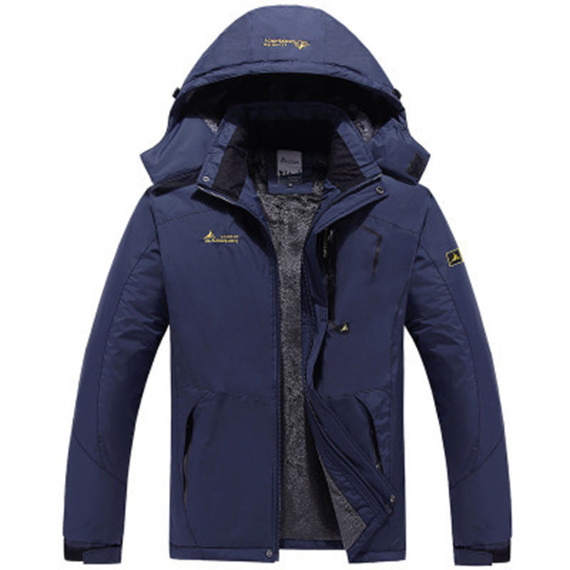 Heren parka in grote maten, waterdicht en warm gevoerd, met afneembare capuchon voor de winter.
