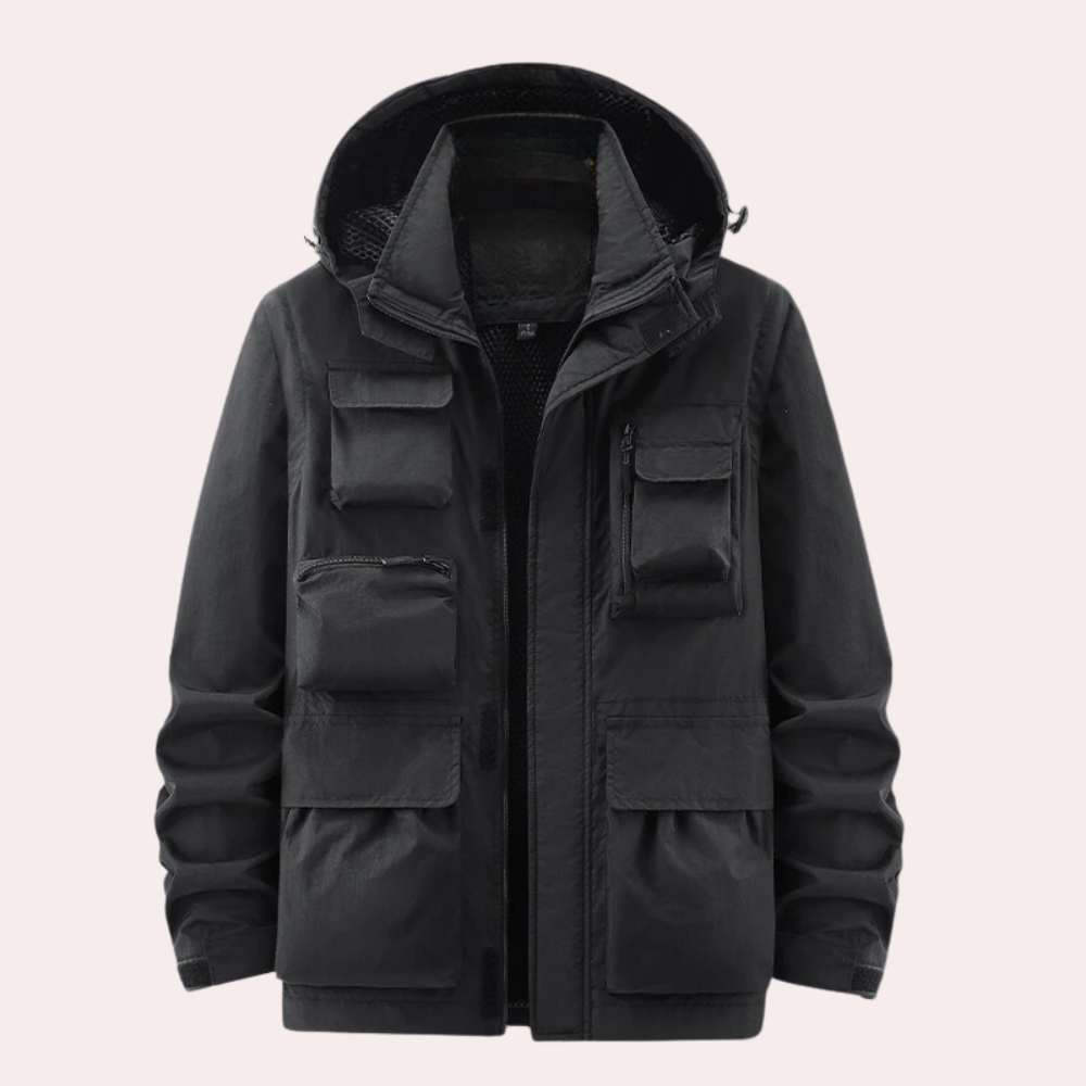 Heren waterdichte winterjas, warm en stijlvol, ideaal voor koud en nat weer. Essentiële bovenkleding voor mannen.