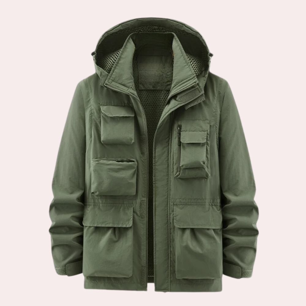 Stijlvolle heren winterjas (parka), waterdicht en comfortabel, perfect voor casual of outdoor gebruik in de winter.