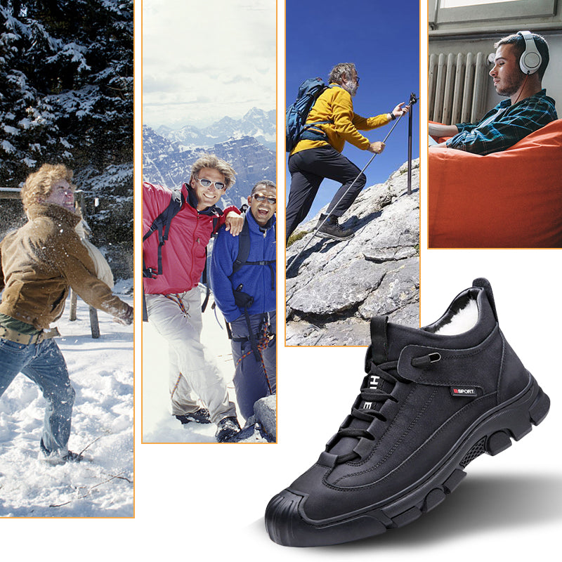Robuuste heren winterlaarzen: waterdicht, gevoerd en antislip voor duurzaam comfort in de sneeuw.