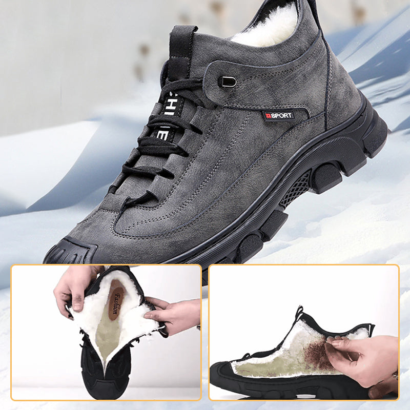 Comfortabele, warme heren winterlaarzen: waterdicht, gevoerd en antislip voor ultiem winterplezier.