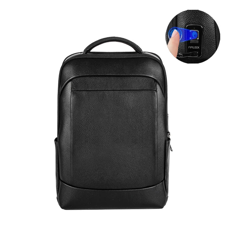 Grote capaciteit heren zakelijke rugzak, perfect voor laptop en documenten. Stijlvol en professioneel.