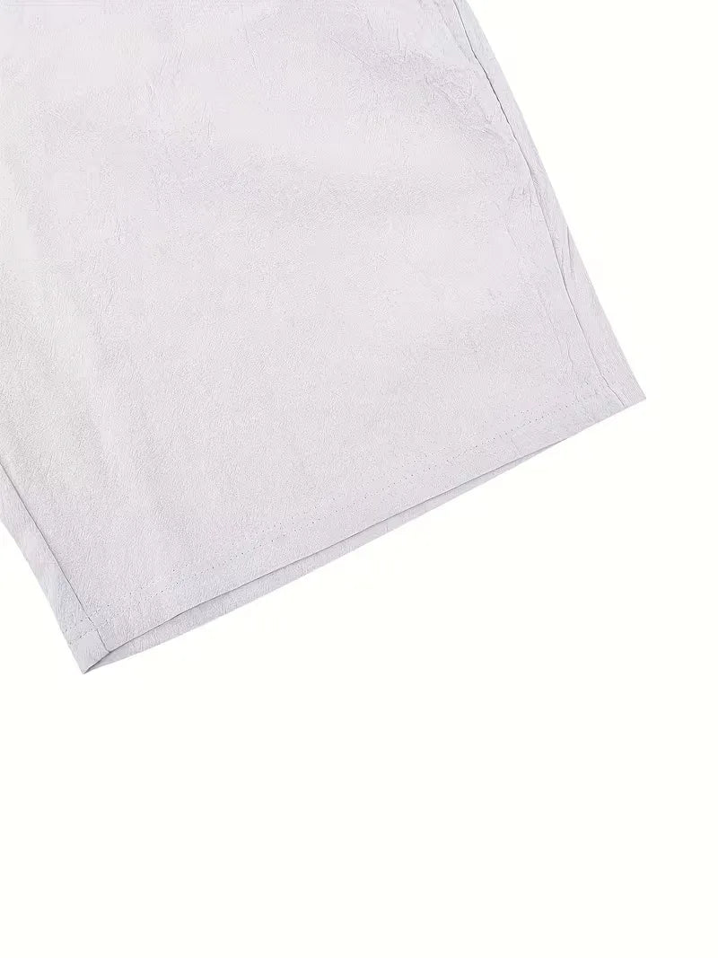 Veelzijdige heren zomer kledingset, comfortabele tweedelige outfit voor casual look, vakantie en strand.
