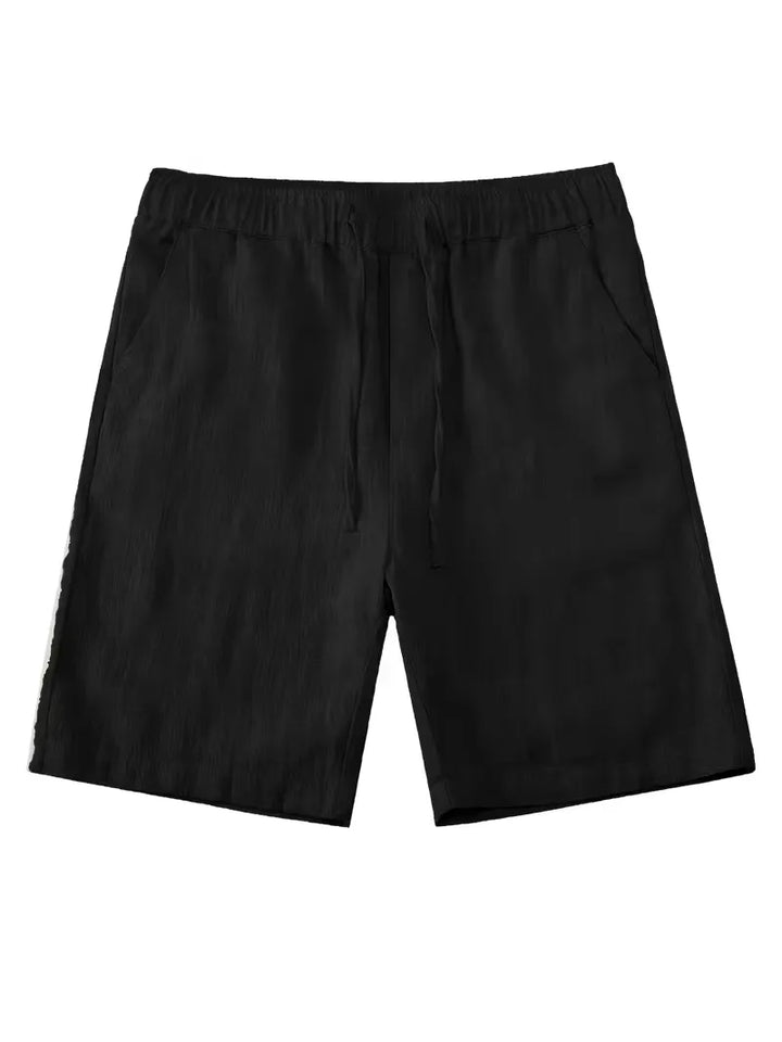 Heren vakantieset met korte mouwen en short; perfect voor een ontspannen en luchtige zomer.