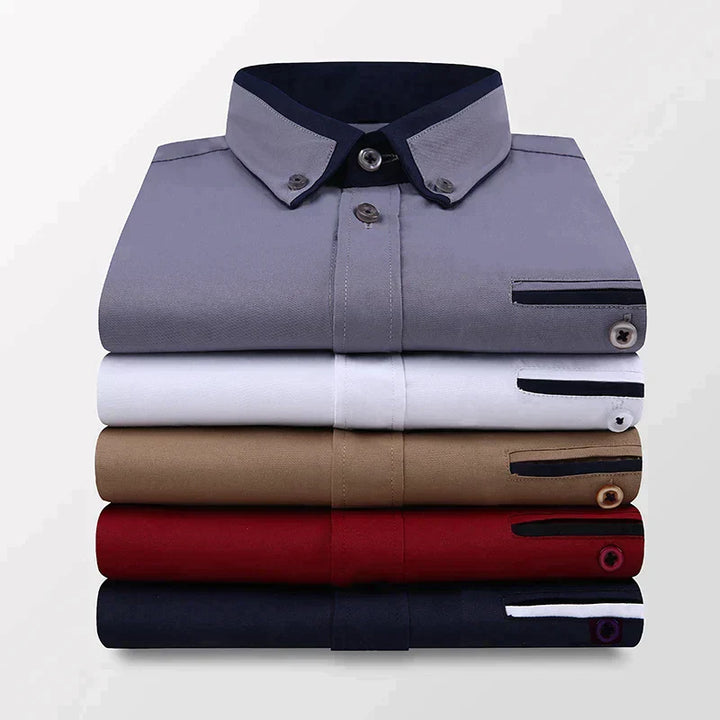 Elegant heren zomershirt met korte mouwen, ideaal voor zowel werk als vrije tijd. Comfortabele pasvorm.