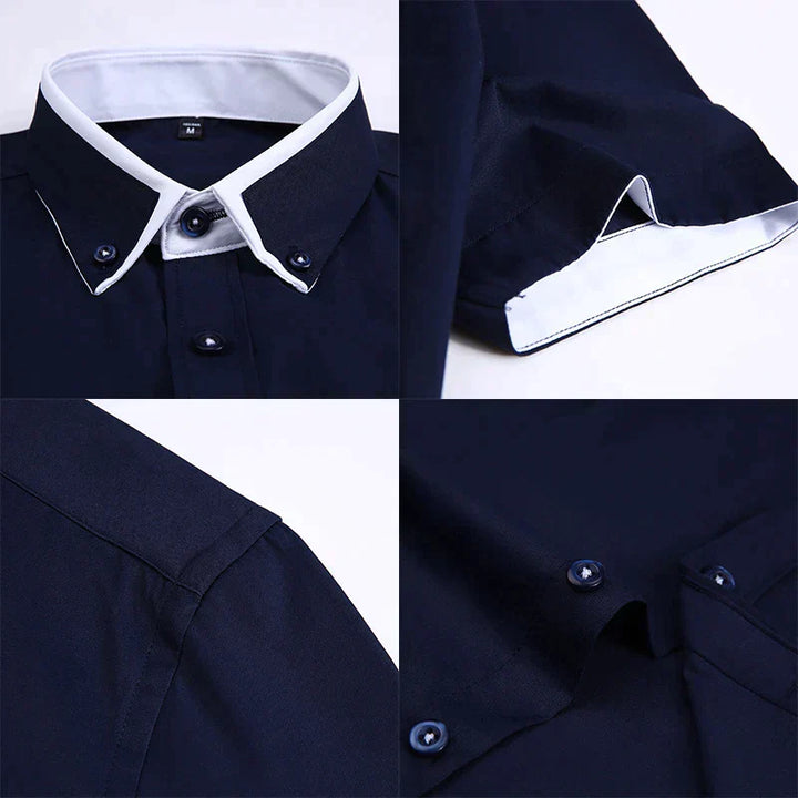 Fris heren zomer overhemd met korte mouwen. Comfortabele pasvorm en modieus design voor herenkleding.