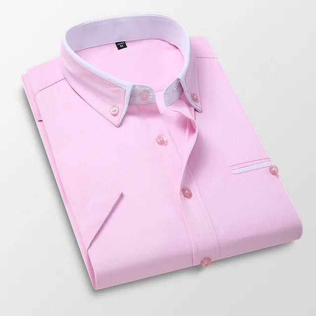 Veelzijdig heren zomer overhemd korte mouwen, geschikt voor diverse gelegenheden. Zomerse herenkleding.