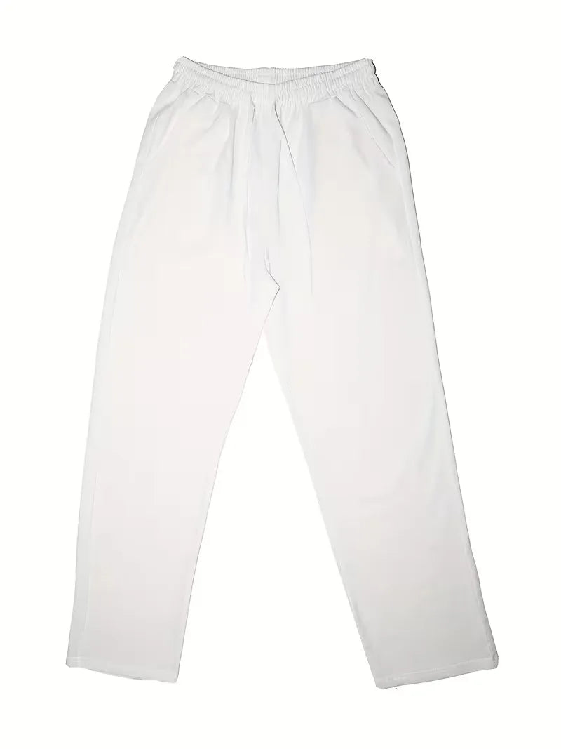 Stijlvol heren zomerpak met mandarijnkraag en lange mouwen. Perfect voor casual gelegenheden.