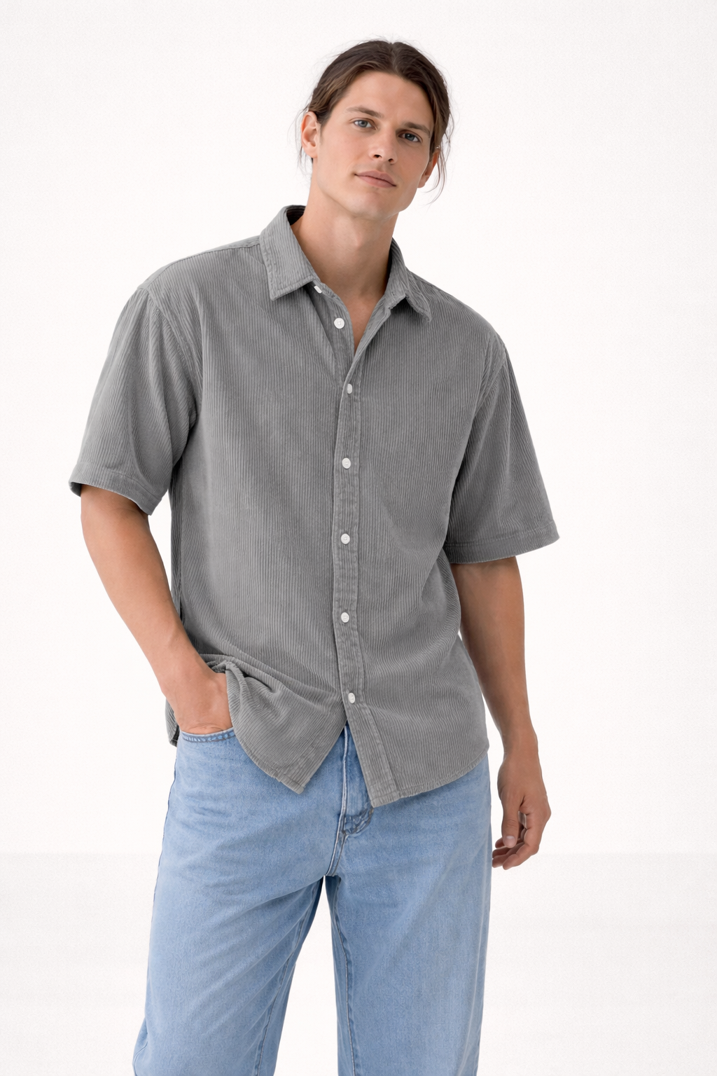 Heren zomeroverhemd met korte mouwen, ideaal voor warm weer. Ademend en stijlvol voor herenmode.