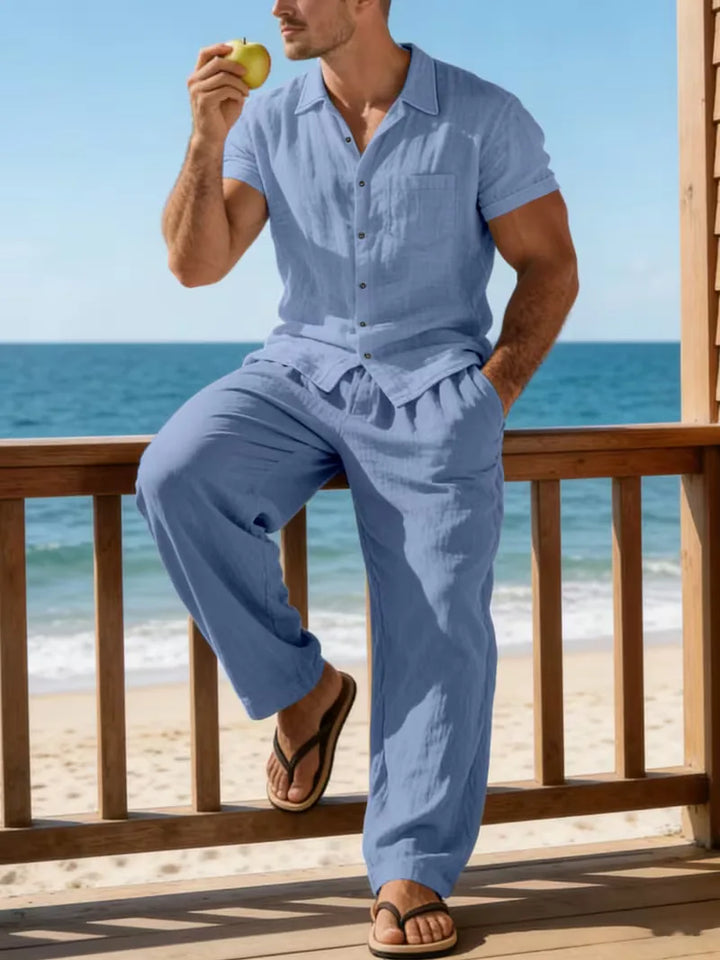 Comfortabele heren zomerset, perfect voor strand, vakantie en casual gelegenheden.
