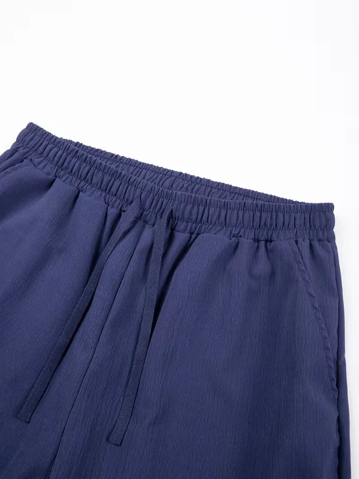 Zomerse heren shorts, elastische tailleband, met trekkoord, voor moeiteloze stijl.