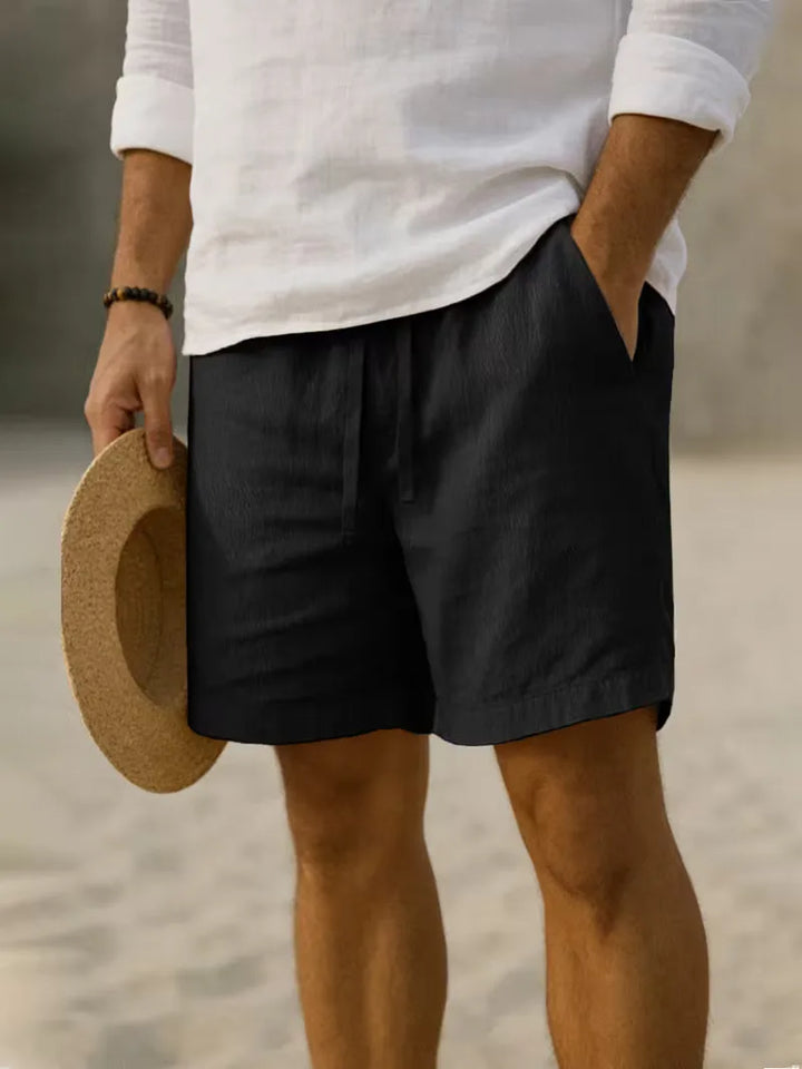 Lichte heren zomershorts, ademend materiaal, relaxte pasvorm, ideaal voor warmte.