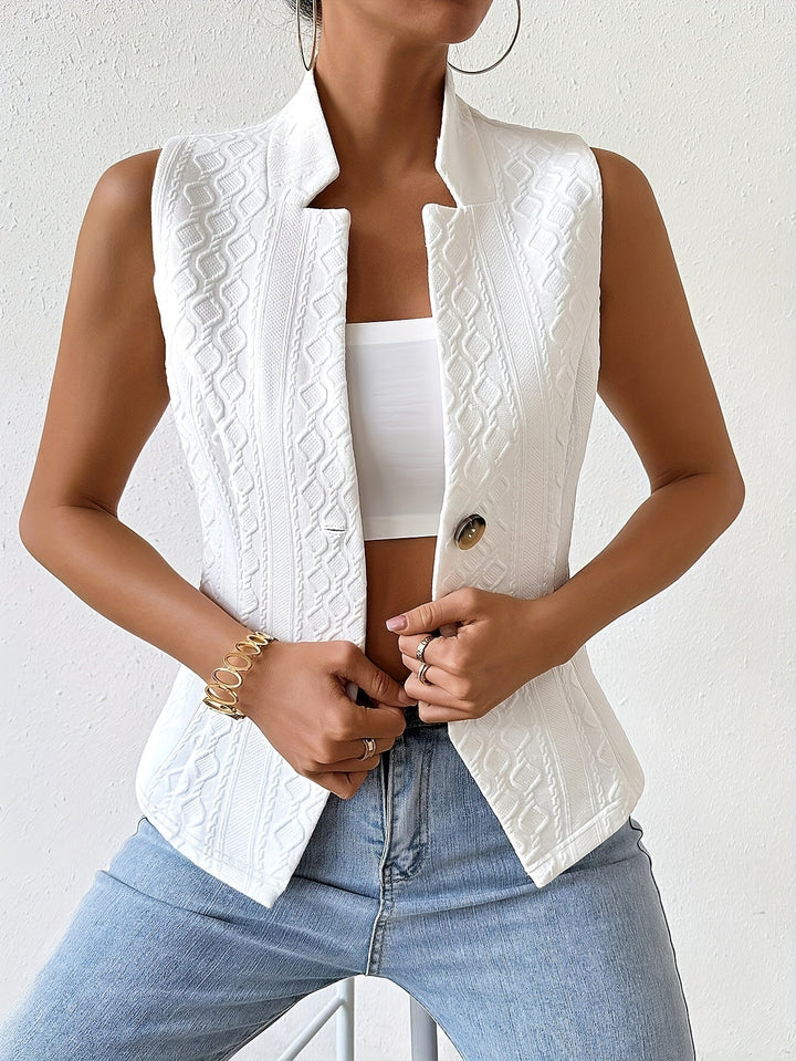 "Herenblazer met geribbelde kraag, decoratieve knopen, elegante uitstraling voor moderne mannen, veelzijdig en stijlvol."