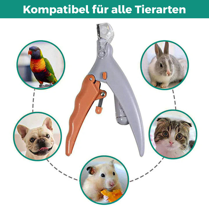 Nagelknipper voor dieren, toont compact design en gebruiksvriendelijke bediening met LED