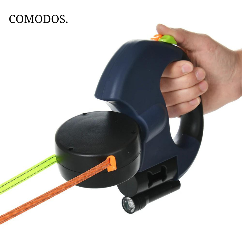 Duurzame tweepersoons hondenriem met LED-verlichting, een essentieel hondenaccessoire