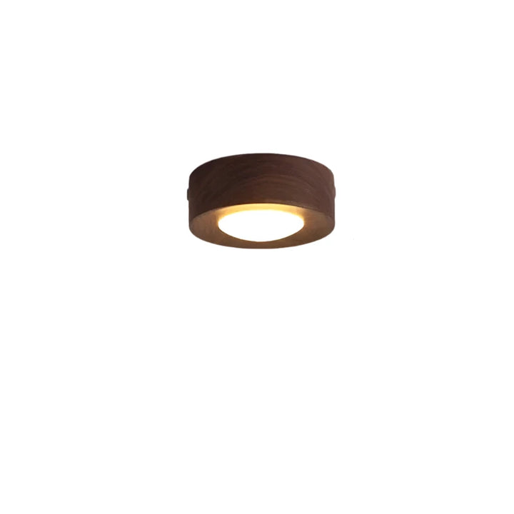 Houten LED plafondlamp met verstelbare spots. Perfect voor sfeervolle en functionele binnenverlichting.
