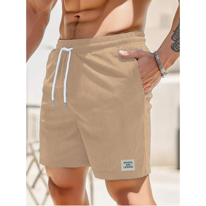 Volledige lengte weergave van Hoymans heren corduroy korte broek, perfect voor casual zomerkleding.
