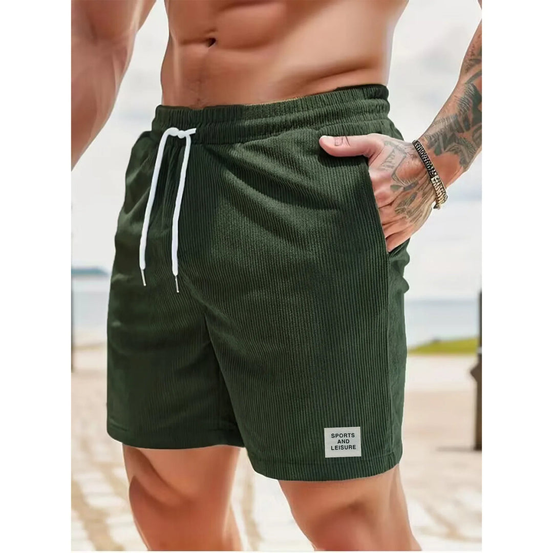 Hoymans heren corduroy shorts in een lichte tint, ideaal voor ademende en comfortabele zomeroutfits.