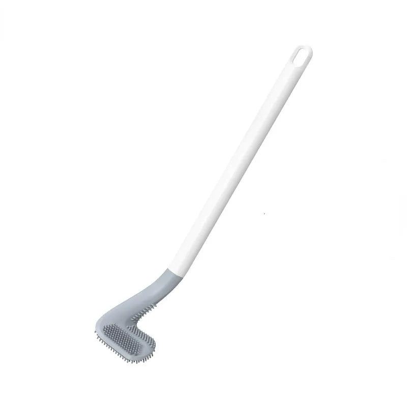 Bovenaanzicht van de toiletborstel in de houder, compacte opslag, bevordert hygiëne.