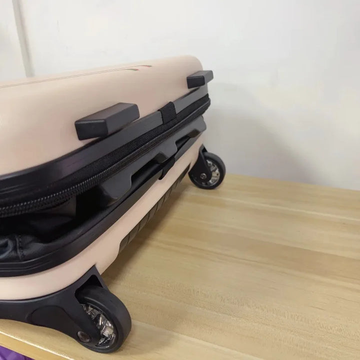 Duurzame opvouwbare hardcase reiskoffer, compacte reisbagage voor ruimtebesparing, ideaal als flexibele trolley.