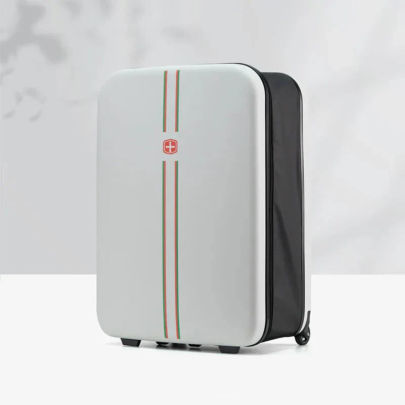 Stijlvolle inklapbare hardcase reiskoffer, compacte en robuuste reisbagage voor elke reis, perfect als trolley.
