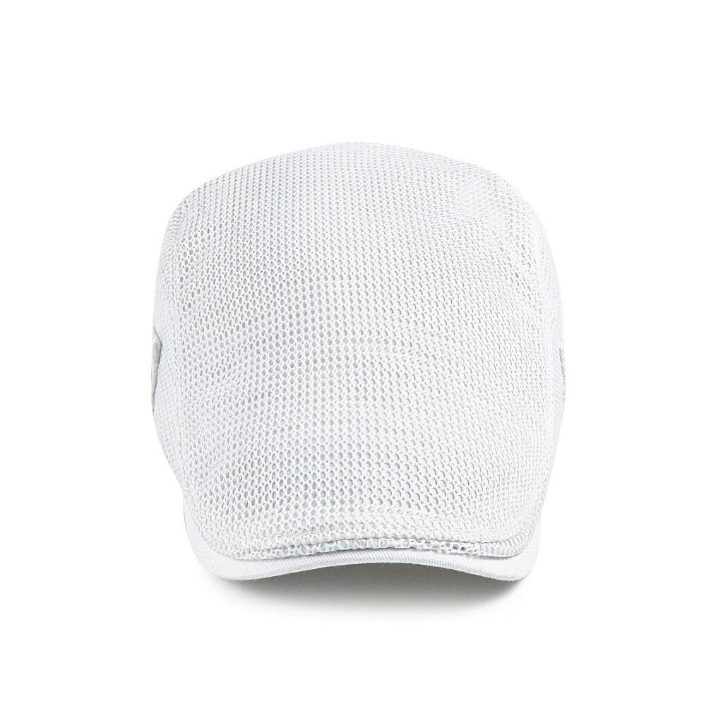 "Katoen mesh cap voor heren, casual stijl, ademend design in marineblauw met verstelbare band."