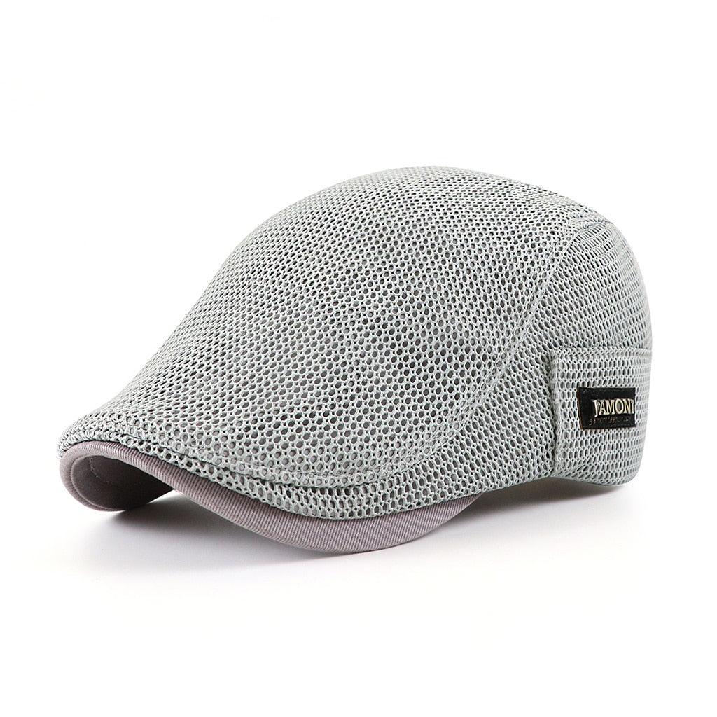 "Katoen mesh cap voor heren, casual stijl, ademend design in marineblauw met verstelbare band."