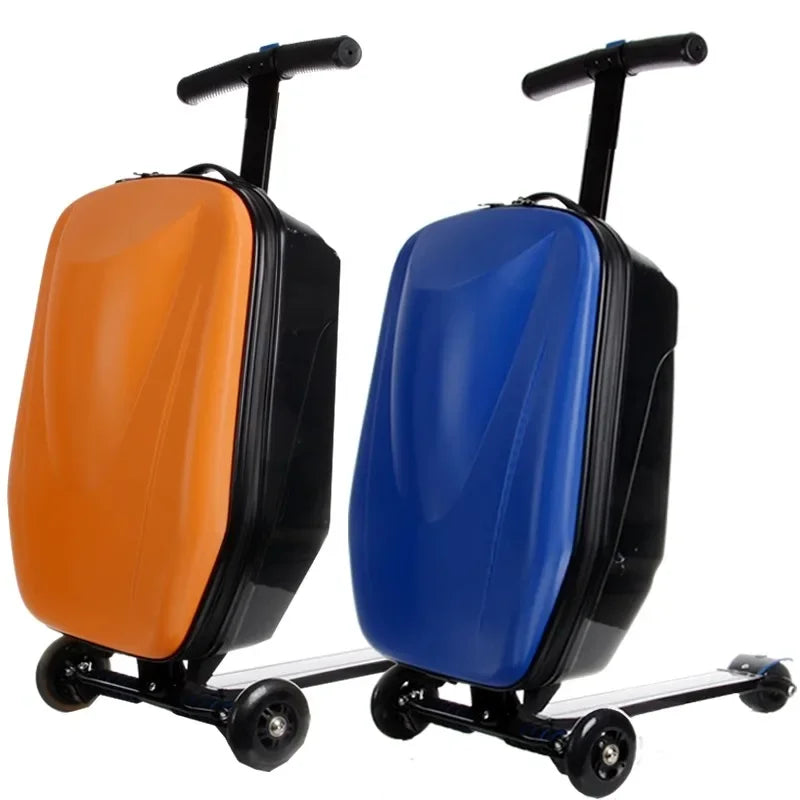 Kinder stepkoffer met ingebouwde stepfunctie. Ideaal als sportieve handbagage reiskoffer voor kinderen.