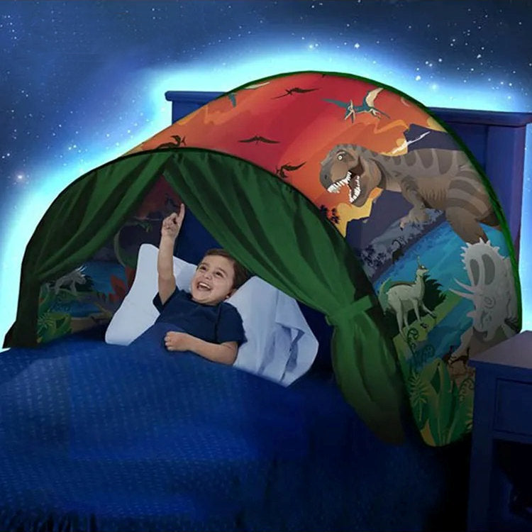 Kinderbedtent in eenhoorn-design voor magische slaapavonturen, eenvoudig te installeren.