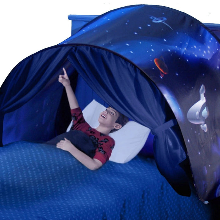 Universum-thema kinderbedtent: Stimuleert fantasie, snelle installatie voor bedtijdplezier.