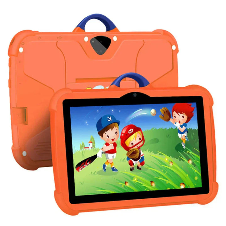 Educatieve kindertablet 7 inch, speciaal voor jonge kinderen. Android apps om spelenderwijs te leren met cartoon thema.