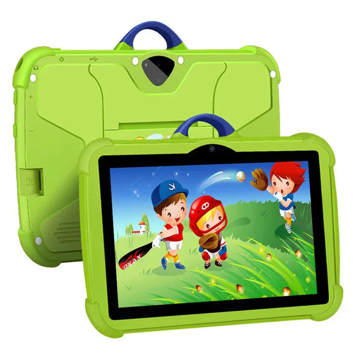 Vrolijke 7 inch kindertablet met leuk cartoon design. Ideaal voor entertainment en speelgoed voor peuters en kleuters.