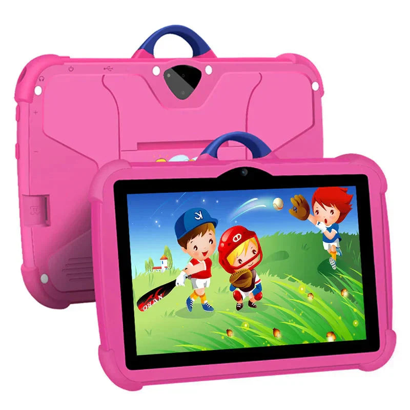 Perfect cadeau: 7 inch kindertablet met Android en kleurrijk cartoon design. Een educatieve gadget voor uw kind.