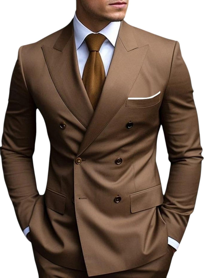 Klassiek heren colbert in donkerblauw, met elegante snit en nette afwerking, ideaal voor diverse gelegenheden.