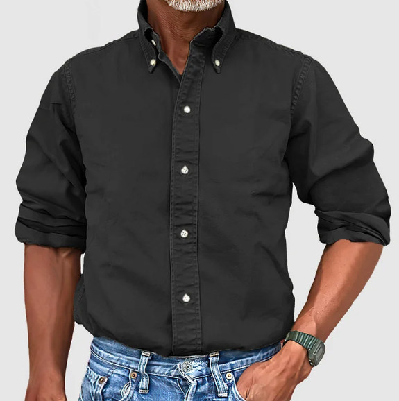 Comfortabel heren overhemd met lange mouwen, perfect voor smart casual mannenmode en dagelijkse outfits.