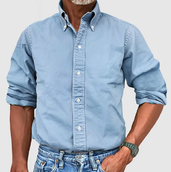 Stijlvol heren overhemd lange mouwen, ideaal voor kantoor, formele gelegenheden of een casual avondje uit.