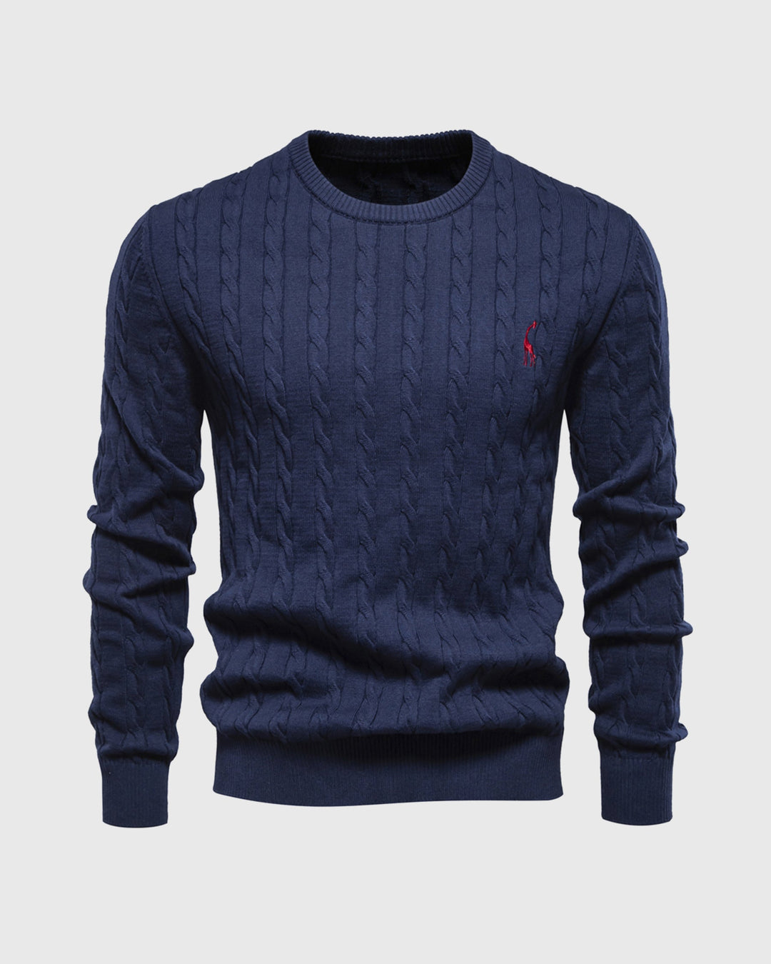 Heren sweatshirt met klassieke ronde hals en regular fit. Comfortabele, duurzame trui voor dagelijkse casual look.