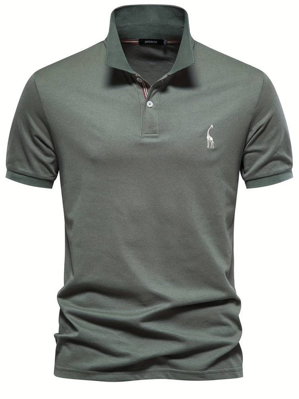 Herenpoloshirt in een levendige rode kleur, comfortabel en modieus voor diverse gelegenheden.