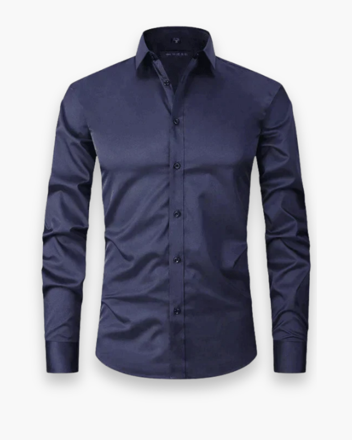 Wit heren overhemd, veelzijdig voor formeel en casual. Klassiek design met ademend comfort.