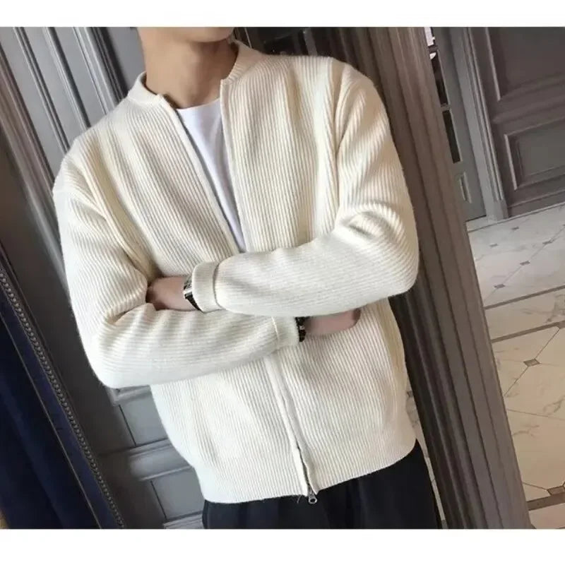 "Klassiek wit herenvest met ritssluiting, ademende katoenmix, stijlvol en comfortabel, ideaal voor zakelijk en casual gebruik