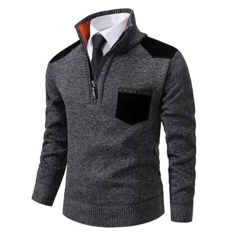 Nauwkeurige weergave van de klassieke casual heren trui, perfect voor comfortabele wintermode.