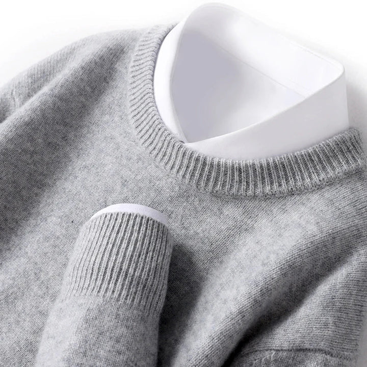 Herenkleding crewneck trui, de perfecte balans tussen casual en gekleed.