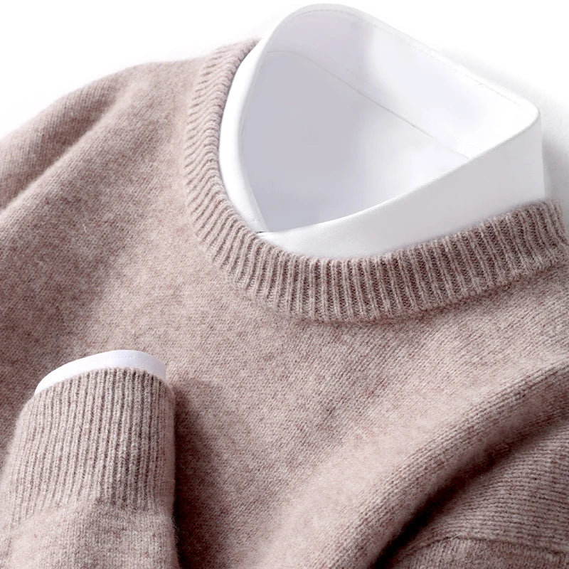 Stijlvolle heren trui, ronde hals en klassieke snit voor een moeiteloze look.