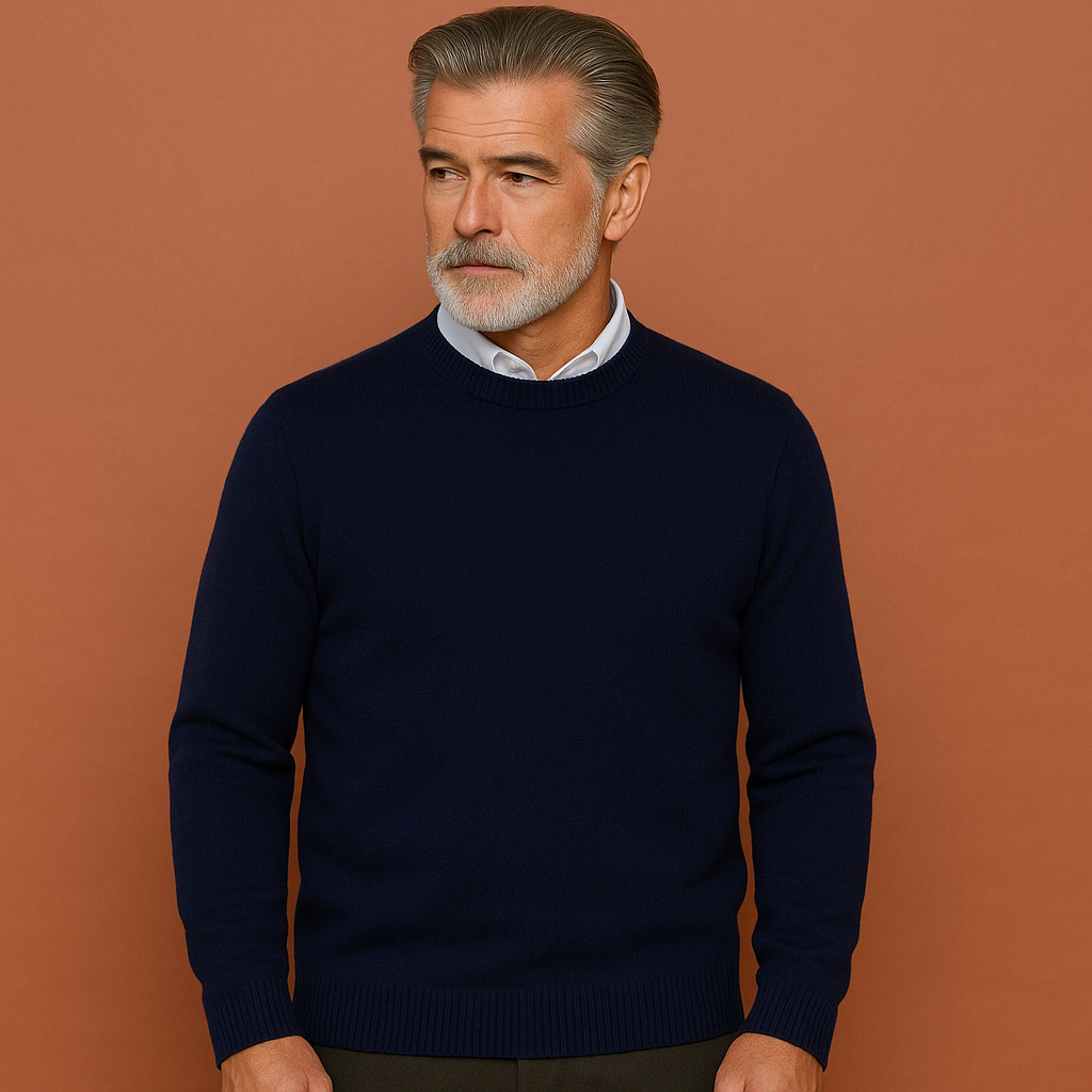 Veelzijdige klassieke heren trui. Draag deze tijdloze pullover casual of zakelijk voor herfst- en wintermode.