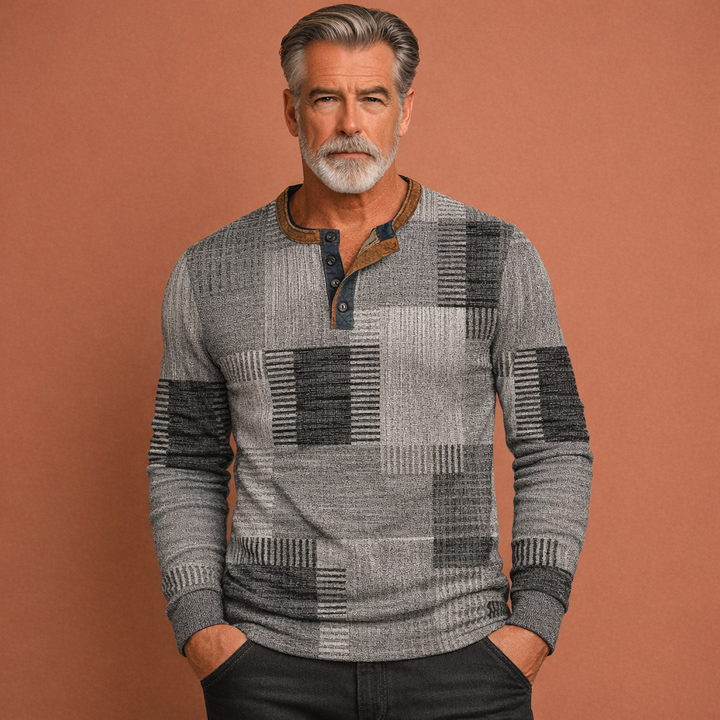 Comfortabele heren wintertrui, klassiek design voor warmte en stijl. Essentiële winterkleding.