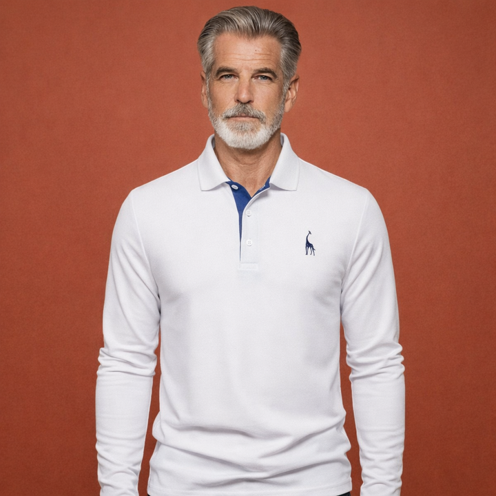 Stijlvolle herenpolo met lange mouwen. Tijdloos design voor een casual of formele look.