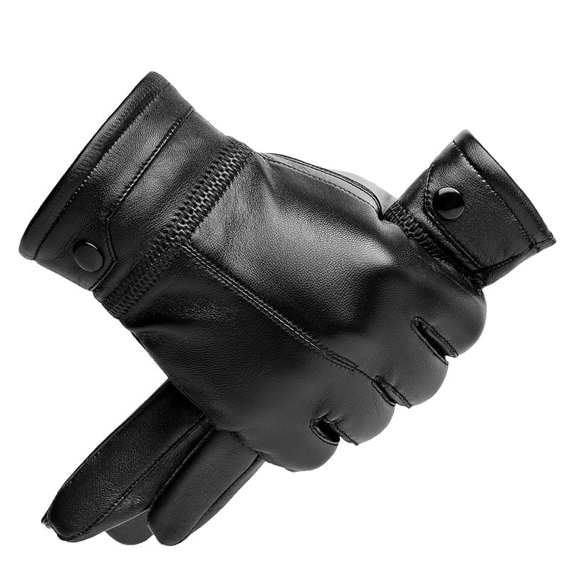 Klassieke leren herenhandschoenen, premium kwaliteit in bruin, warme voering, stijlvol en functioneel ontwerp.