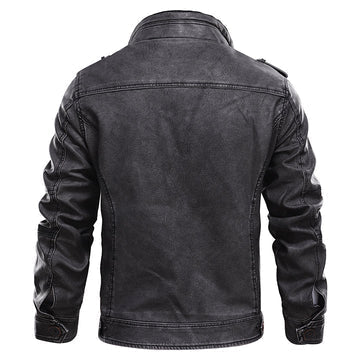 "Klassieke leren jas heren, 100% echt leer, elegant en tijdloos design, geschikt voor casual en formele gelegenheden."